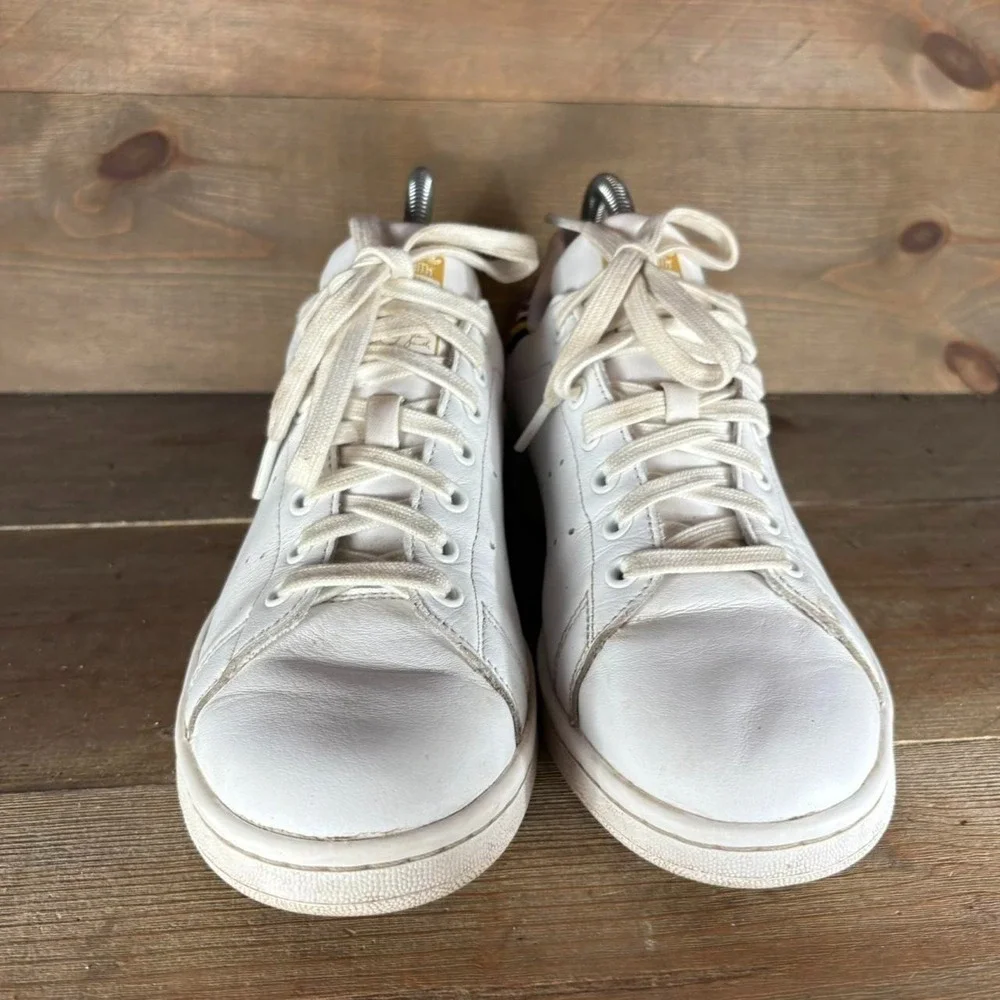 adidas stan smith womens size 8.5 shoes white leather farm comfort sneakers